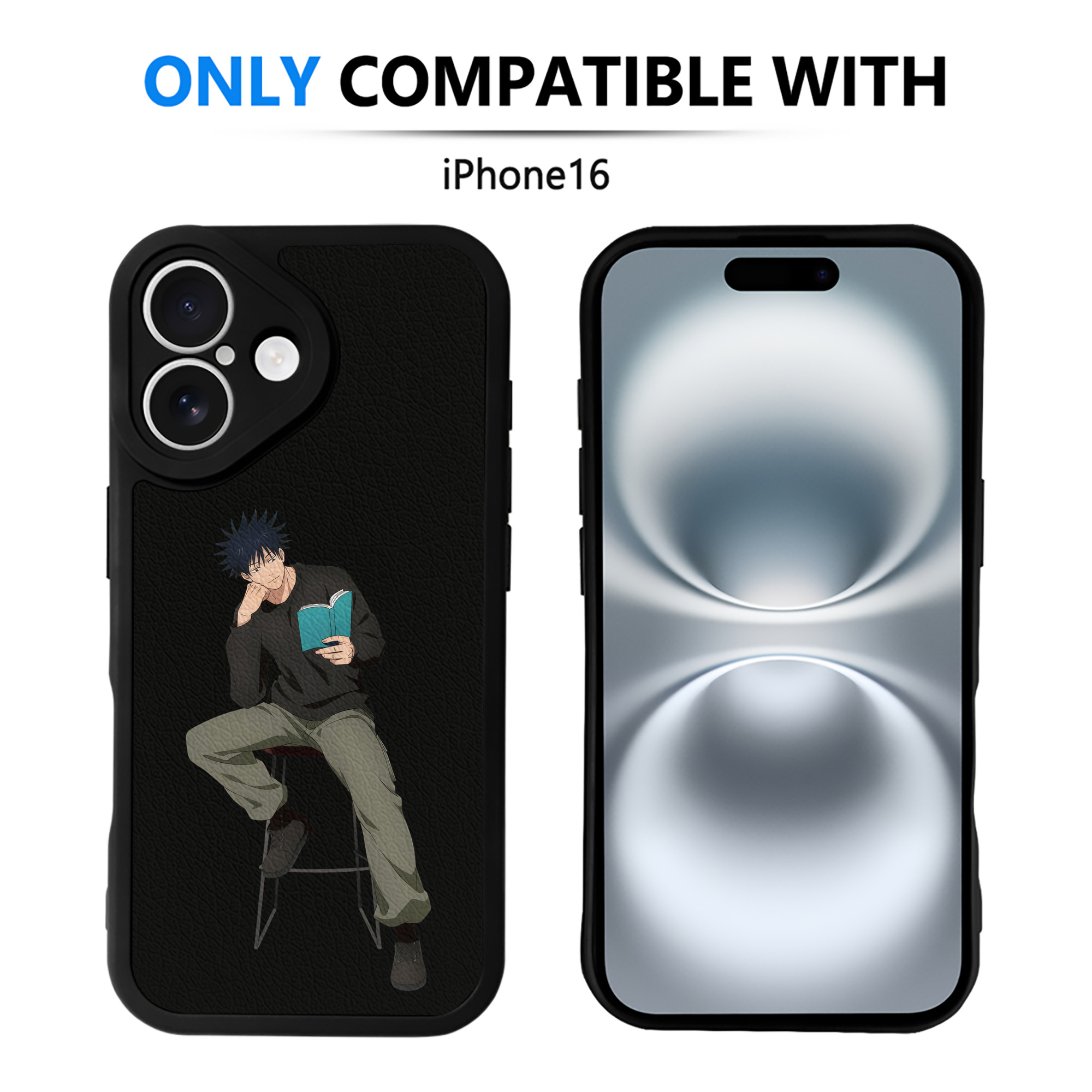 （画像用） 呪術廻戦 Jujutsu Kaisen 【iPhone 16シリーズ対応】シリコンスマホケース（レザー調） 材質：シリコン